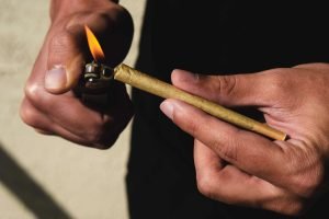 smoking a pre-roll